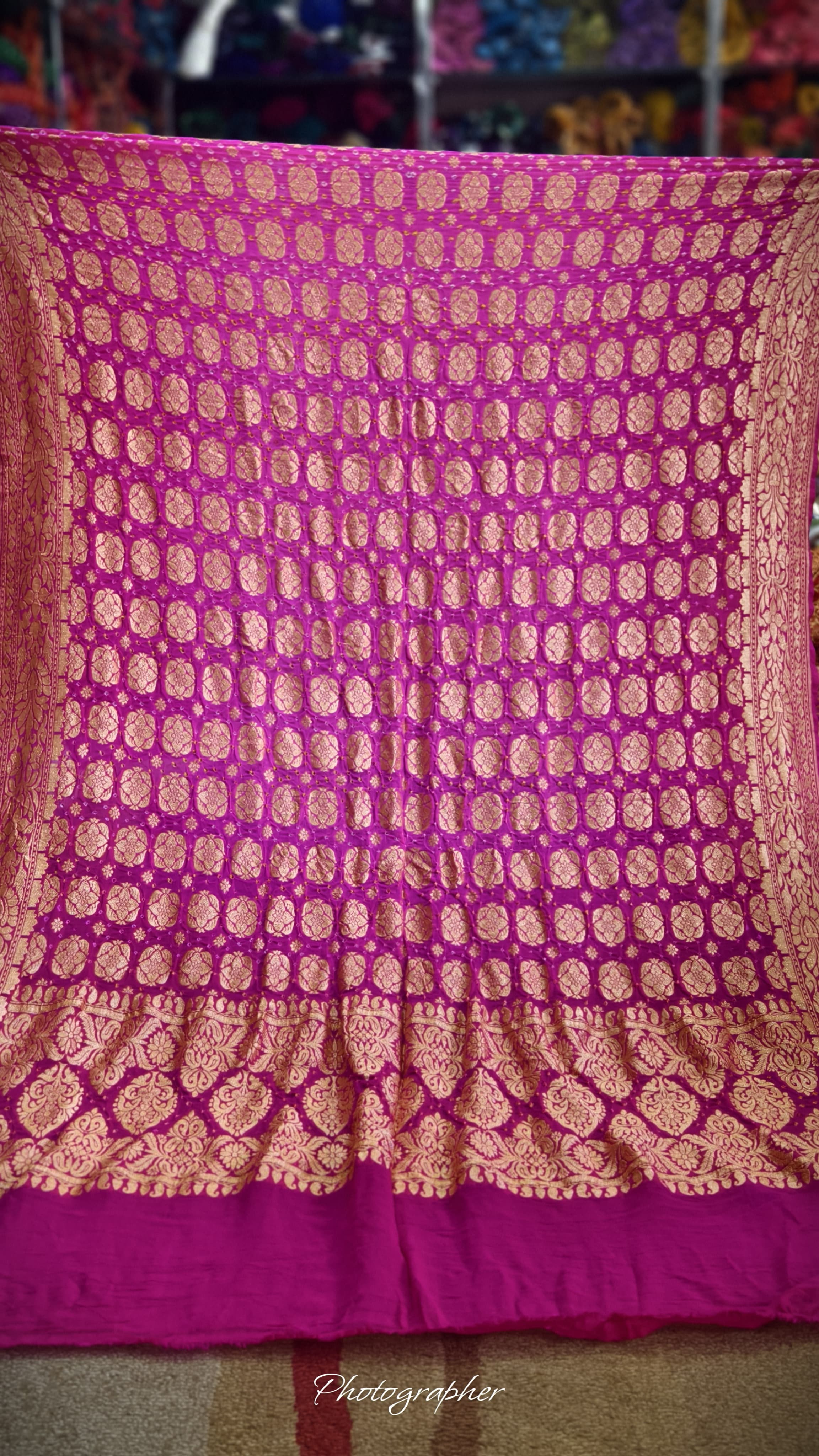 Pure Banarasi Georgette Real Neem Zari Upada Dupatta