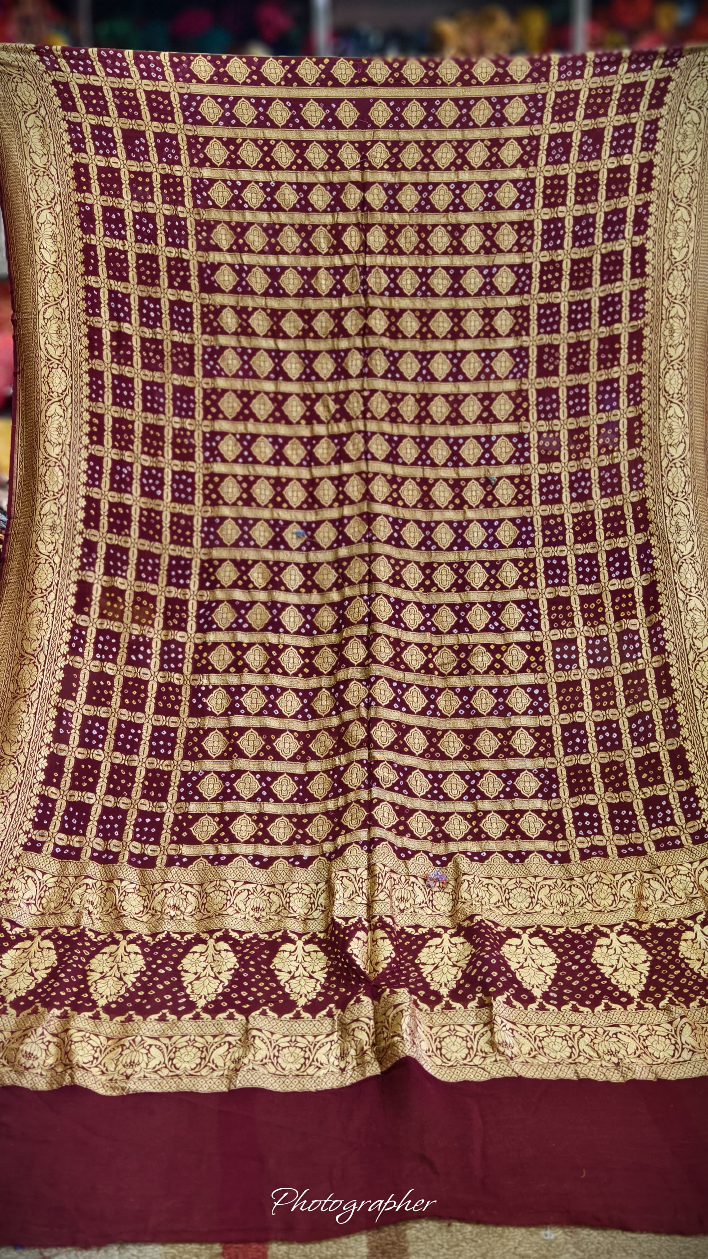 Pure Banarasi Georgette Real Neem Zari Upada Dupatta