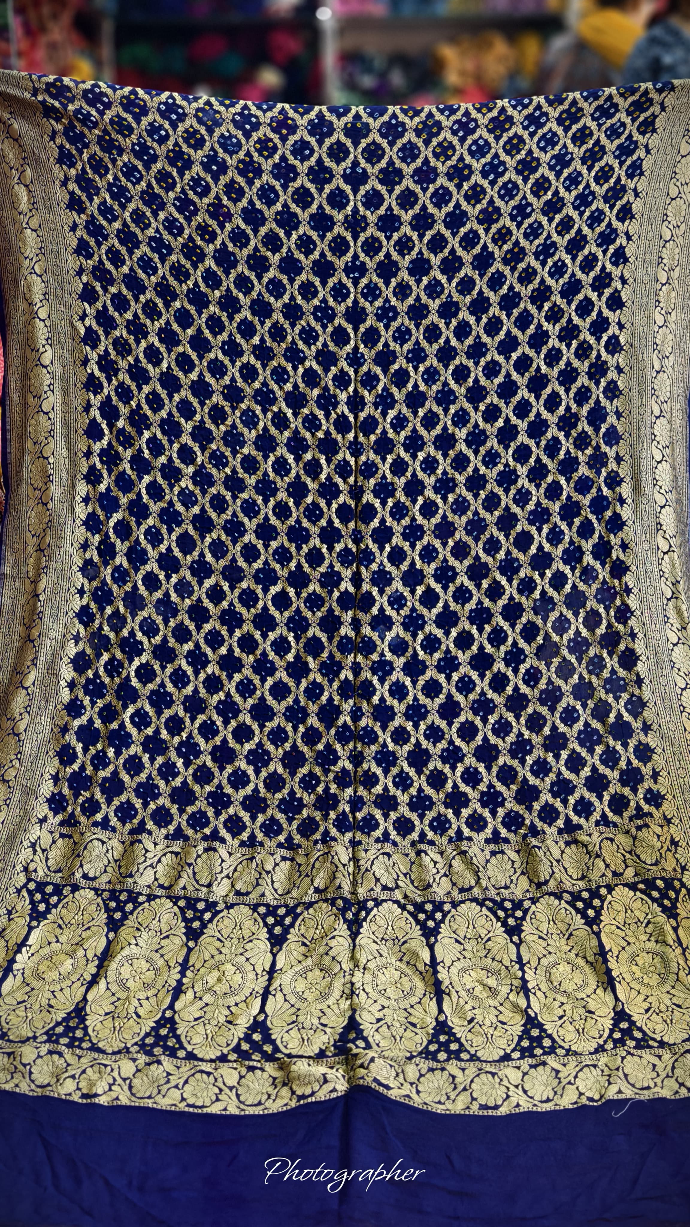 Pure Banarasi Georgette Real Neem Zari Upada Dupatta