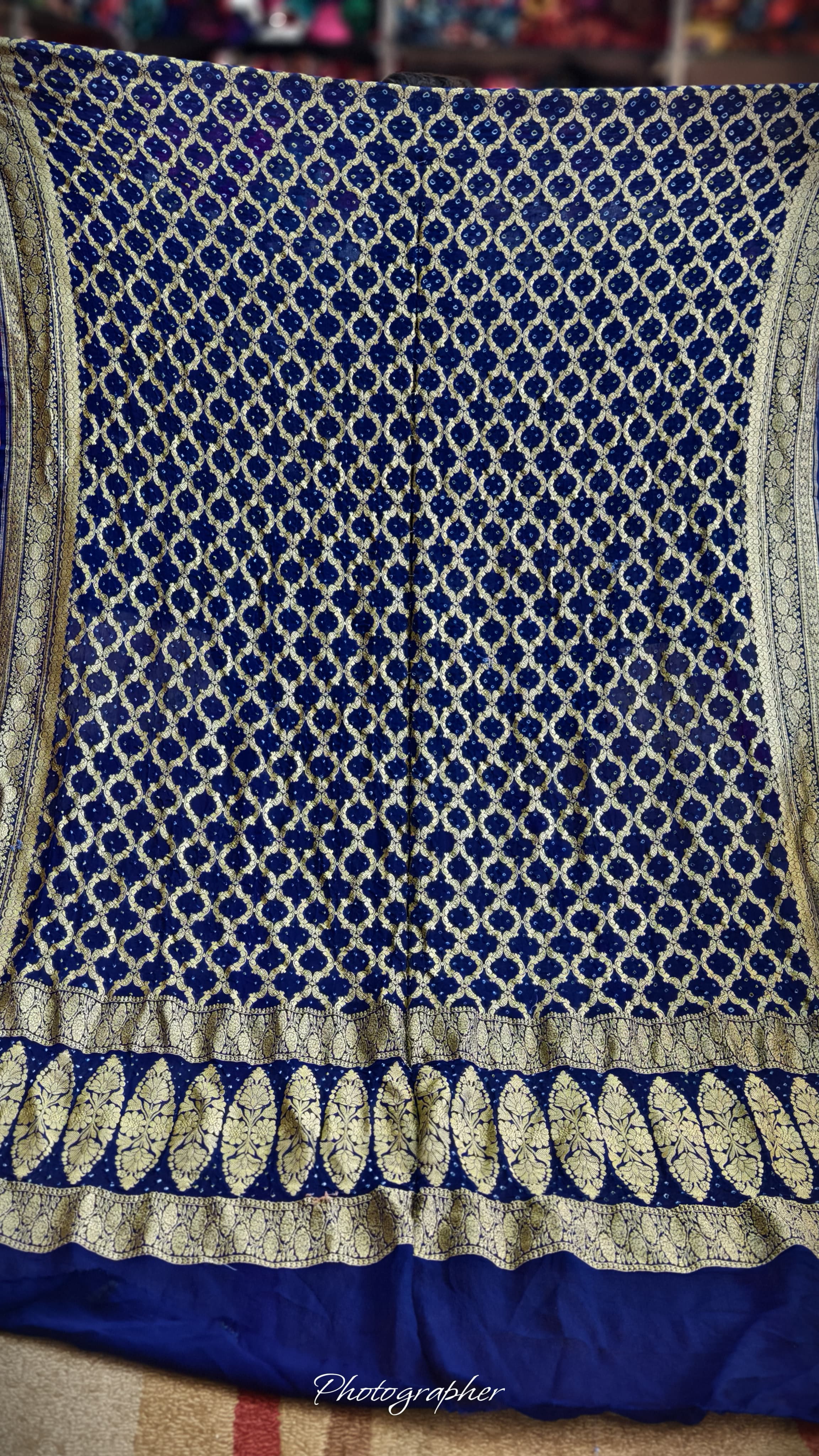 Pure Banarasi Georgette Real Neem Zari Upada Dupatta