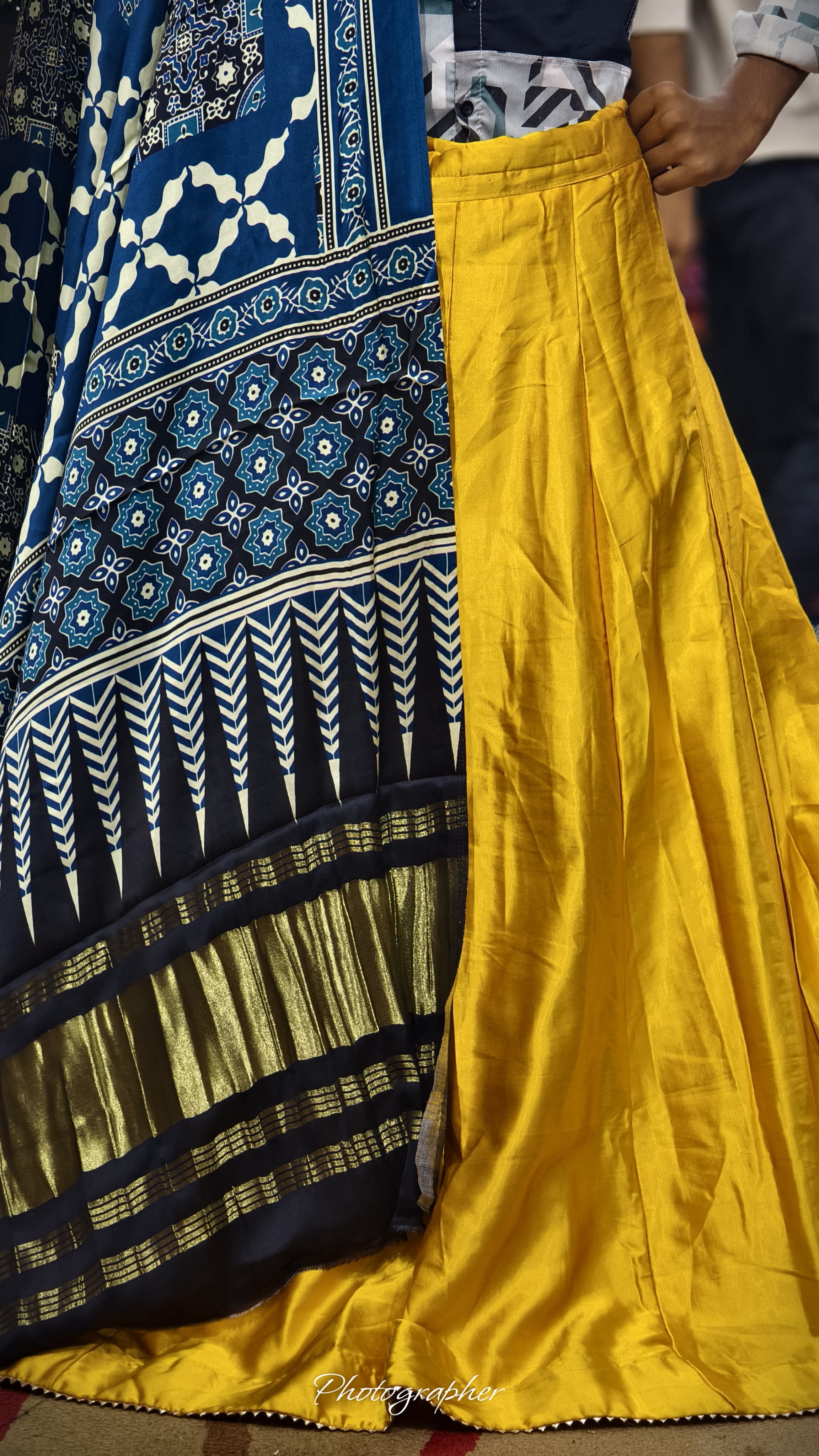 Pure Mashru Gaji Silk Plain Ghagraa With Pure Modal Gaji Silk Digital Prints Dupatta With Lagdi Patta