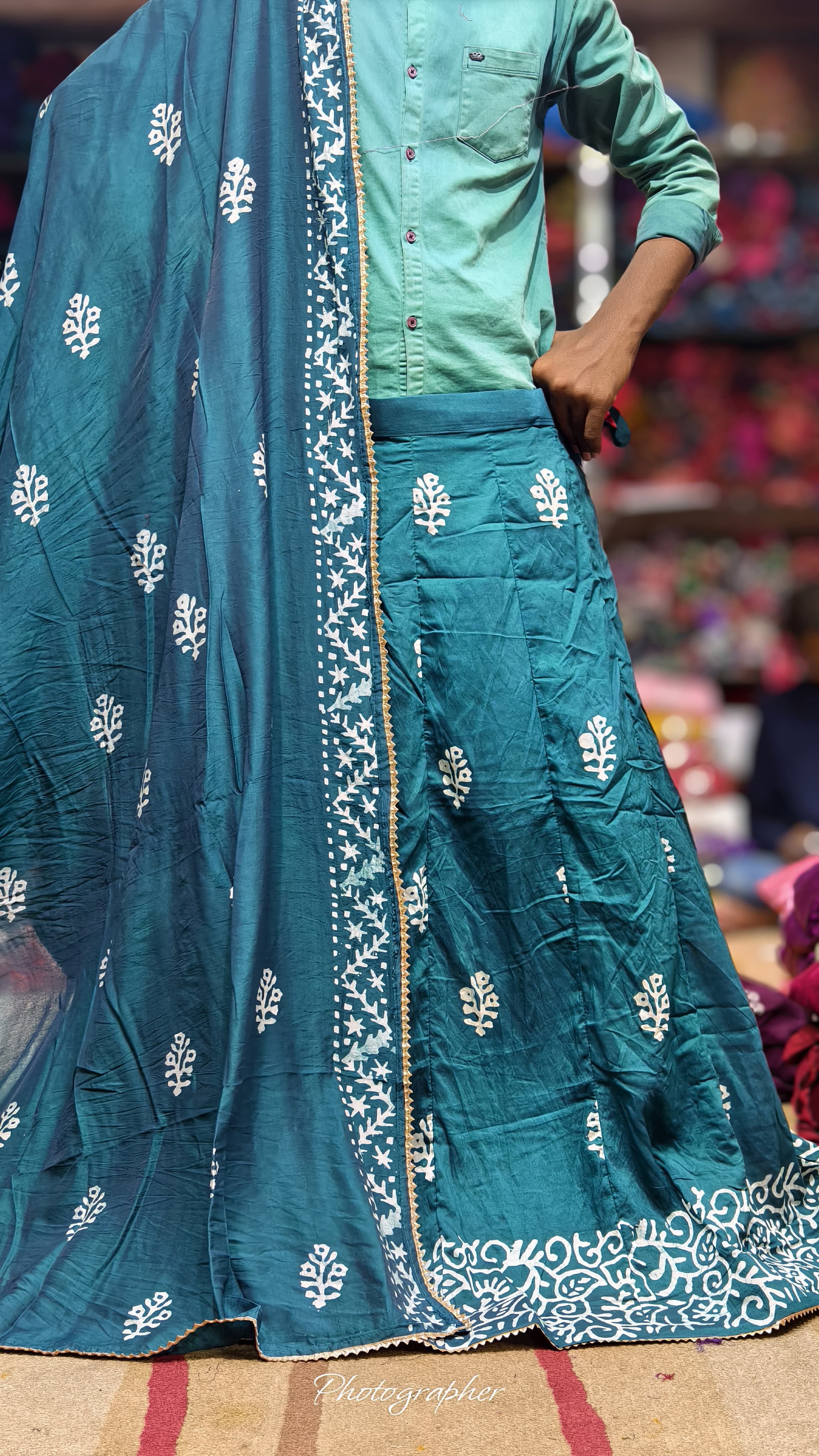 Pure Chanderi Cotton Full Pair Chaniya Choli